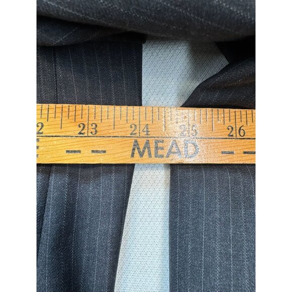Calvin Klein Mens Pinstripe Wool Blazer 46L Gray - Picture 9 of 13